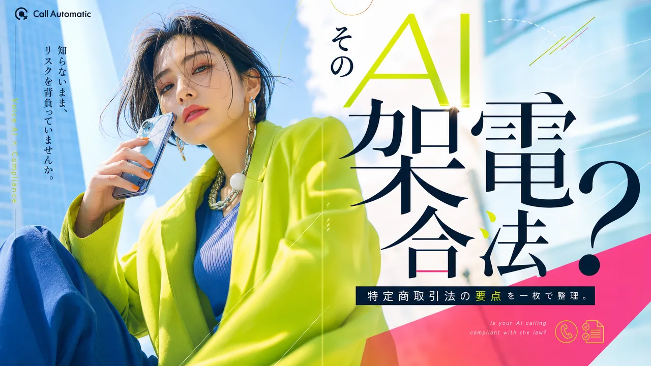 AIテレアポと特定商取引法｜違法にならないための要点を整理【氏名明示・再勧誘禁止】